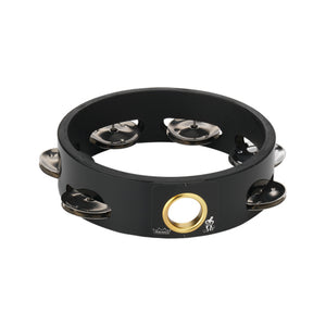 Remo TA-6106-70 6inch Headless Tambourine, Single Row Jingles, Black