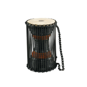 MEINL Percussion ATD-M 7x12inch African Wood Talking Drum, Brown/Black