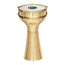 MEINL Percussion HE-214 7 1/2 x 14 3/4inch Copper Darbuka, Brass-Plated, Hand-Hammered