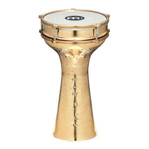 MEINL Percussion HE-215 7 7/8inch X 15 1/2inch Copper Darbuka, Brass Plated, Hand-Hammerd