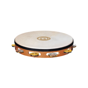 MEINL Percussion TAH1M-SNT Recording-Combo Goat-Skin Wood Tambourine, Dual-Alloy Jingles