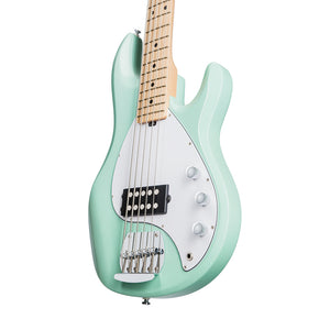 Sterling S.U.B Series RAY5 5-String Electric Bass Guitar, Maple FB, Mint Green (RAY5-MG-M1)