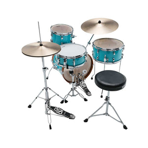 TAMA LJK48H4-AQB Club-JAM Kit 4-Piece w/ Hardware+Throne, Aqua Blue