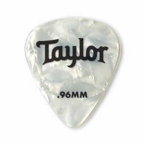 Taylor Celluloid 351 Picks, White Pearl, 0.96mm, 12-Pack