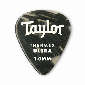 Taylor Premium DarkTone 351 Thermex Ultra Picks, Black Onyx, 1.00mm, 6-Pack